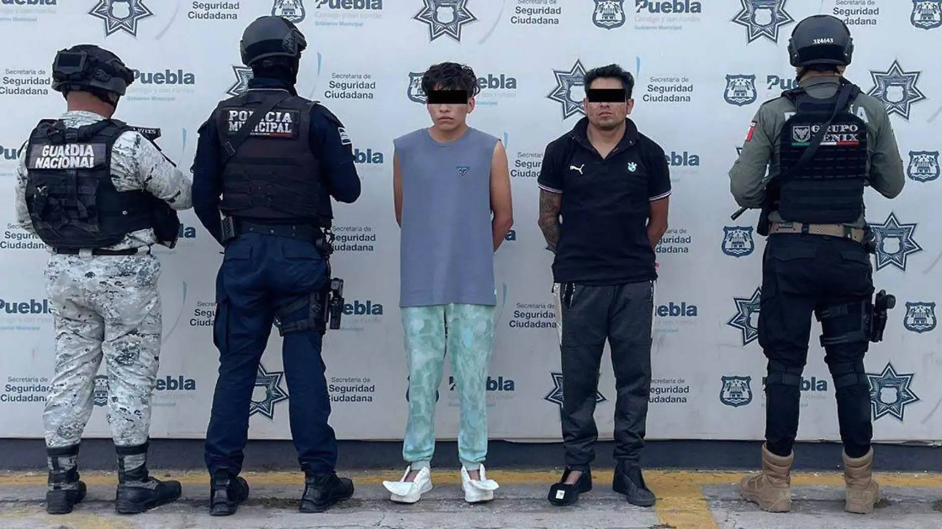 Vicente N, de 29 años de edad, y Norberto N, de 21 años de edad fueron detenidos por portación ilegal de arma de fuego